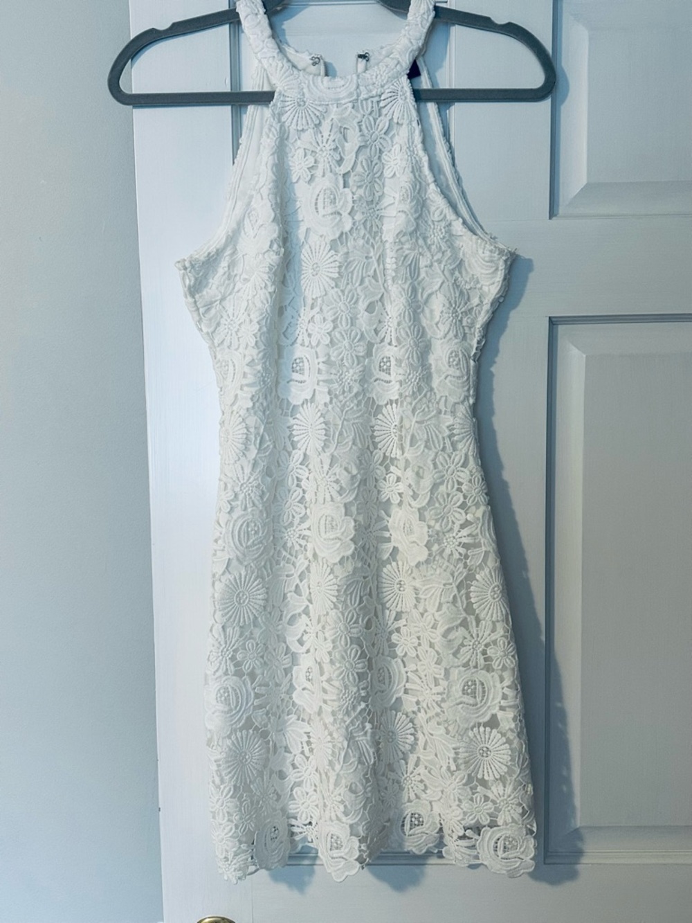 White dress size small from lulus worn for a few hours for graduation.